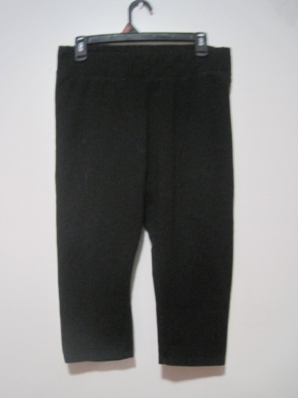 Sonoma Women's Large Cotton Polyester Black High Waisted Yoga 3/4 Legging Pants